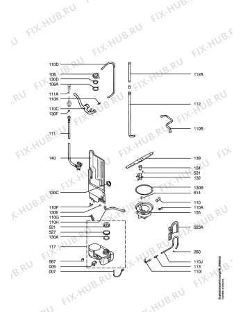 Взрыв-схема посудомоечной машины Aeg FAV5052-W - Схема узла Water softener 066